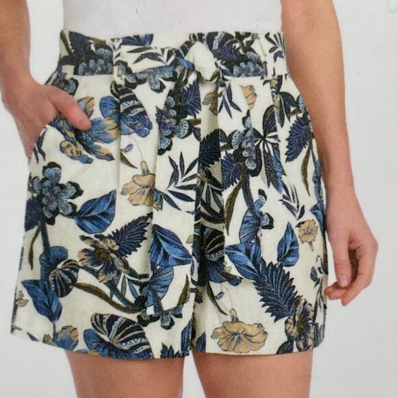Dalia Pants - Dalia Lindsay blue High Waisted Shorts